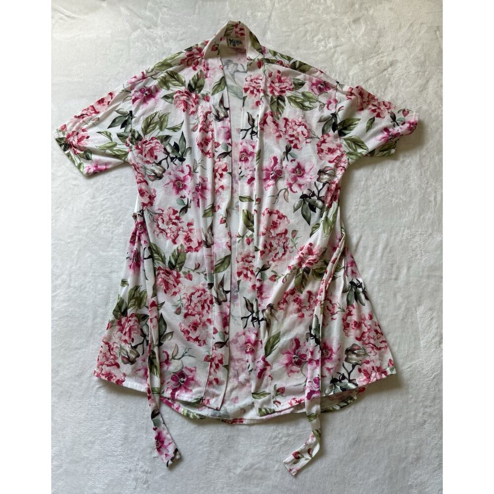 Show Me your MuMu Floral Print Robe Womens One Size Pink Feminine Loungewear